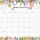 Desk Calendar 2026, Dexmon Desk Pad Calendar 15 x 12 Inch 18 Months Runs From January 2026 to June 2027, Floral Design Calendar 2026 for Home School and Office