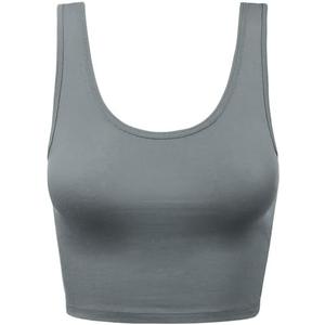 size M HATOPANTS Women Sleeveless Racerback Crop Tank Top Cami Backless Scoopneck Shirts