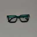 livho Oversized Blue Light Blocking Glasses for Woman and Men - Rectangle Fashion Glasses for Computer, Chic Preppy Frame (Dark Green Gradient)