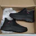 TEMOFON Winter Snow Boots for Women: Waterproof Warm Fur Lined Walking Outdoor Ankle Booties Slip on Snow Shoes Size 11