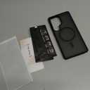 [4 in 1] Magnetic for Samsung Galaxy S25 Ultra Case, 2 Pics Privacy Screen Protectors and 1 Pic Camera Protector, Fit for MagSafe, Military Grade Shockproof Translucent Matte S25 Ultra Cover, Black