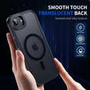 Strong Magnetic for iPhone 16E Case [7X Military-Grade Protection for iPhone 16E Phone case] Compatible with fit MagSafe Shockproof Translucent Slim Thin Case for iPhone 16E-6.1", (2025) Black