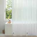 Seenus Waterproof EVA Frosted Shower Curtain Liner Short 66 Inch, Bpa-Free Shower Liner with 3 Extra-Large Magnets, 72'' x 66'' Plastic Bathroom Shower Curtain 3D Silk Translucent for Privacy