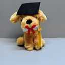 Graduation Plush Dog With Cap And Diploma – Perfect Gift For Celebrating Academic Achievements
