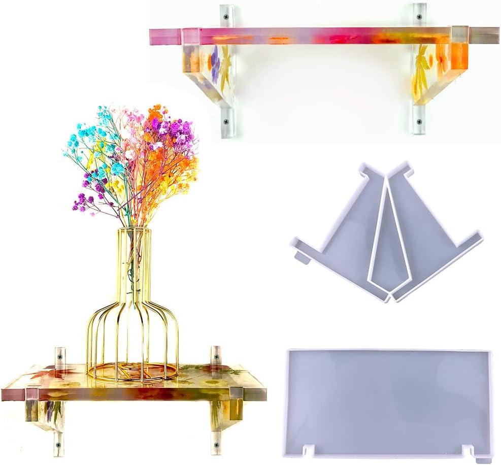 MIMIRACLE Shelf Epoxy Mold Organizer Rack Resin Mold Display Stand Bookshelf Epoxy Casting Mould Storage Rack DIY Craft Home Decor -L