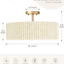 Semi Flush Mount Ceiling Lights, 4-Light 18" Gold Light Fixtures Ceiling Mount with Pleated Linen Fabric Shade, Drum Lighting Fixture for Nursery Hallway Bedroom Kitchen, AD-25036-4SF-GD-B, 18", Single Shade