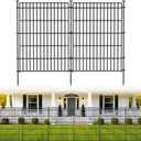 No Dig Garden Fence, Dog Fencing Outdoor for Yard, 10 Panels Size: 34 in(H) X 22.5 ft(L)