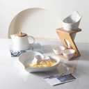 Porcelain Chip and Dip Serving Set,Perfect for Chips and Dip, Veggies, Candy, White