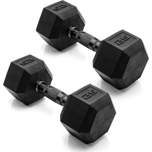 CAP Barbell Coated Dumbbell Weight | Multiple Options Pairs & Sets (25 lb - Pair)
