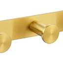 Angle Simple Towel Hook Rack Brushed Dark Gold, SUS304 Stainless Steel Bathroom Hook Rail 5 Hooks, Utility Kitchen Towel Holder, Wall Mount