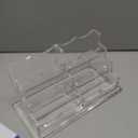 HeZone Business Cards Holder Display for Desk, Clear Acrylic Multiple 3 Tier 6 Slot Business Card Stand, Holds 300 Cards-1 Pack (6 Slots-H)
