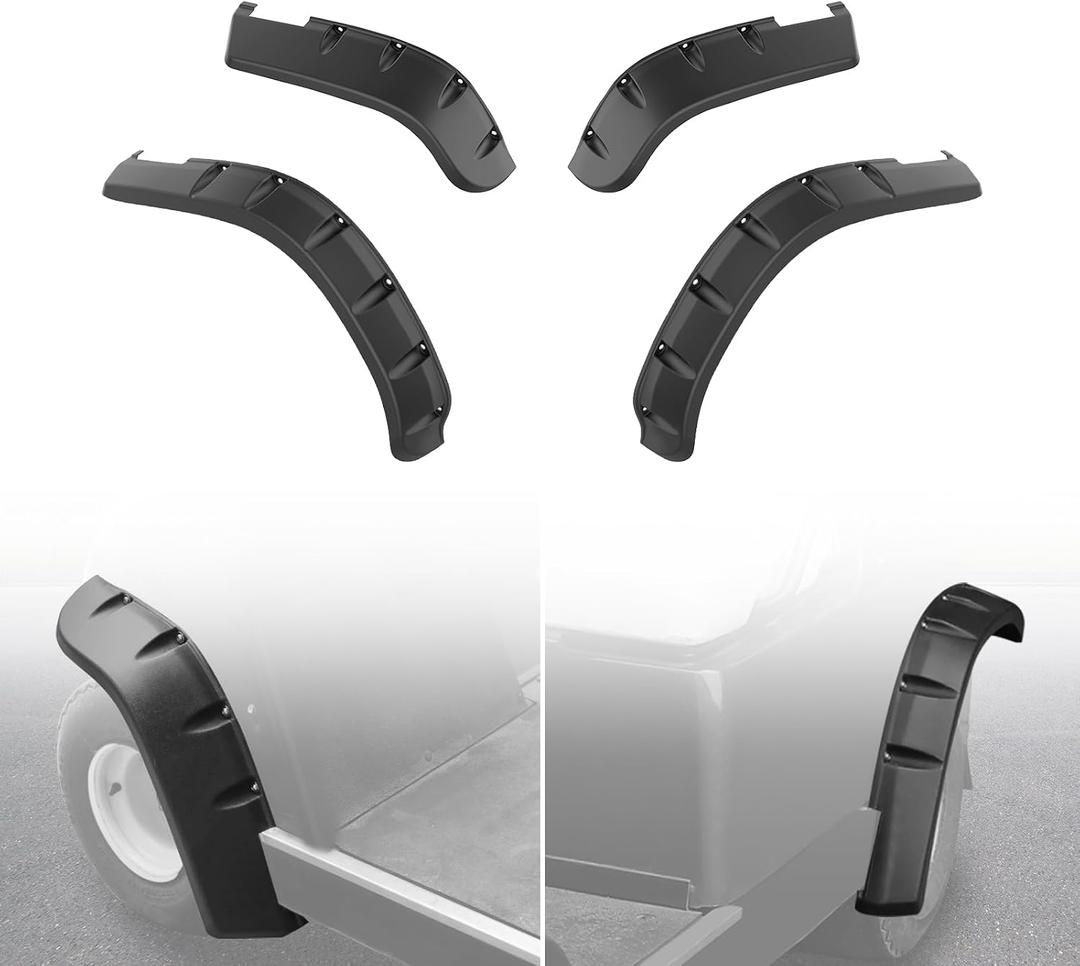 Front & Rear Fender Flares for Yamaha Golf Cart, Combined Mud Flaps Mud Guard Extension for Yamaha Golf Cart G14 G16 G19 G20 G22 Standard and Unmodified Accessories, 4PCS