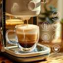YMMIND Set of 4 Double Walled Glass Coffee Mugs 8 Ounces Insulated Layer Coffee Cups with Handle Borosilicate Glass Espresso Cup for Hot Beverage,Cappuccino,Tea,Latte,Wine,Microwave Safe