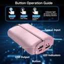 Hand Warmers Rechargeable 2 Pack,10000mAh Split-Magnetic Electric AI Handwarmer Power Bank,3 Levels, Camping,Hunting in Winter (Pink)