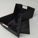 Fabric Storage Bin Box Foldable Cotton Linen Storage Basket with Wooden Handles Rectangular Cube Decorative Home Laundry Organizer Clothes Blanket Container  Black, Small