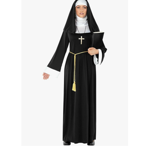 Morph Nun Costume for Women, Adult Nun Outfit with Habit, Plus Size Nun Attire, Religious Costume for Women, Size S