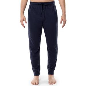 Fruit of the Loom Men's Jersey Knit Jogger Sleep Pant (1 and 2 Packs) (Navy)