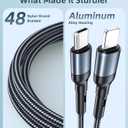 Upgraded Travel Essentials for 3 in 2 Multi Charging Cable for iPhone 17 Charger USB C Cord, Car RV Camping Essentials Compatible with iPhone 17/16/15-12