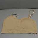 Women's Ribbed Wireless Push Up Bra No Underwire Supportive Padded Longline Bralette 2XL