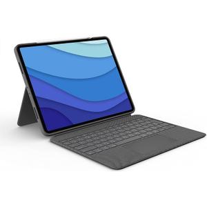 Logitech Combo Touch iPad Pro 12.9-inch(5th, 6th gen - 2021, 2022)Keyboard Case -Detachable Backlit Keyboard with Kickstand, Click-Anywhere Trackpad, Smart Connector - Oxford Gray 