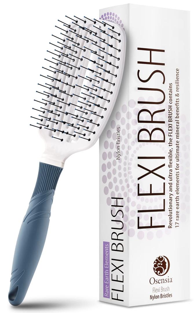 Osensia Detangling Brush for Curly Hair - Thick and Dry Hair Type. Travel Detangle Brush for Women, Men, and Kids.