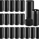20 Pcs 30g/1oz Deodorant Jars Empty Refillable Round Plastic Deodorant Bottles Twist Up Bottom Filling Stick Tubes for Homemade DIY Lotion Bar Chapstick - Black