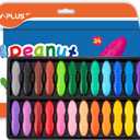 YPLUS Peanut Crayons for Kids, 24 Colors Washable Toddler Crayon, Non-Toxic Baby Crayons for ages 2-4, 1-3, 4-8, Coloring Art Supplies