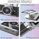 1.47" LCD Flip Screen Retro Keychain Camera, 32GB Card, Built-in Flash & Strap, Portable Camera for Travel, Concerts, Students
