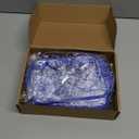 Set of 10 Clear Floral Cosmetic Bags PVC Makeup Bags Waterproof Travel Organizer Toiletry Pouches for Wedding Birthday Baby Shower Party Ideal Gift for Women Nurse Bridesmaid(Blue)