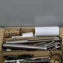 Nintiue Dimmable Floor Lamp - 3 Lights Silver Floor Lamps for Living Room with White Shades & Heavy Base, Mid Century Tree Floor Lamp for Bedroom Office, 3 LED Bulbs Included