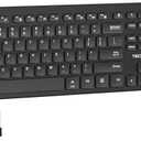 TECKNET Wireless Keyboards, Support 2.4G USB and Bluetooth - Full Size Computer Keyboards with Number Pad, Multi Device for PC, Desktop, Laptop, Tablet, 105 Days Standby Time, Black