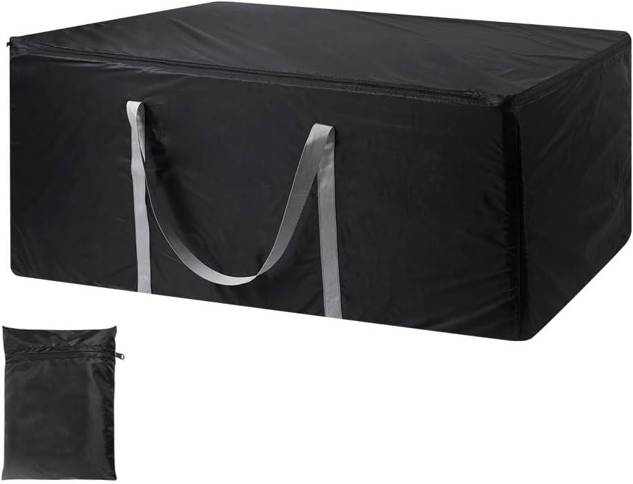 Uranshin Outdoor Cushion Storage Bag Waterproof, Extra Large Patio Cushion Storage Bag with Zipper and Handles, 177 Gallon Heavy Duty Large Storage Bags for Cushions, Pillows, Blankets Storage