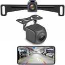 YEOIZO Wireless License Plate Backup Camera for Car/SUV - No Drilling WiFi HD 160 View, Waterproof Reverse/Rear View Camera with Real-Time Signal, Compatible iPhone/Android/iPad (Parking/Hitch Aid)