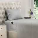 DREAMCARE Twin XL Sheet Sets 3pcs Cooling Sheets up to 21 Extra Deep Pocket Twin XL Sheets Set Hotel Luxury Sheets & Pillowcases Superior Softness 100% Fine Microfiber with Side Pocket LGray (Light Gray)