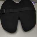 C CUSHION LAB Extra Dense Lumbar Pillow - Patented Ergonomic Multi-Region Firm Back Support for Lower Back Pain Relief - Lumbar Support Cushion with Strap for Office Chair, Car, Sofa, Plane - Black