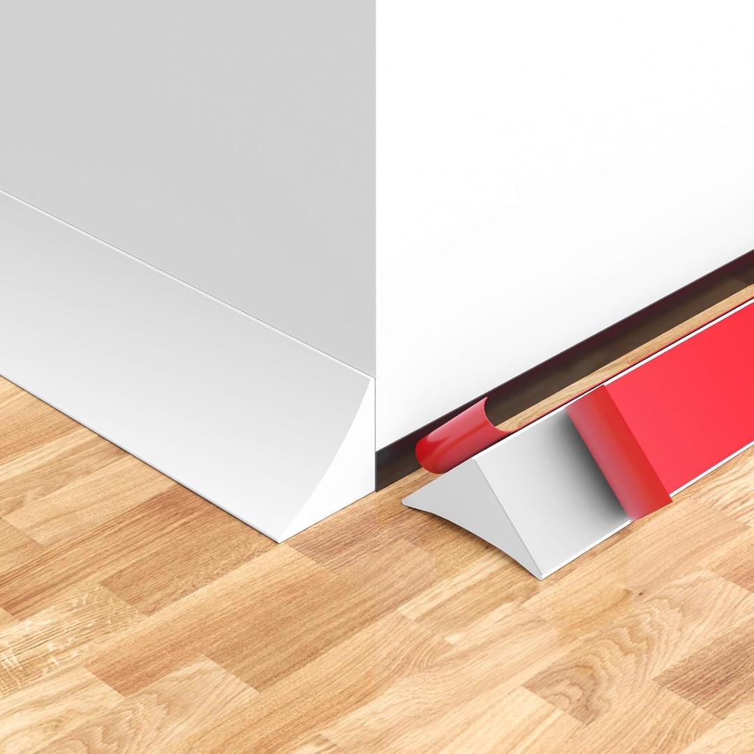 10Ft Quarter Round Trim L-Shaped Bendable Silicone Self-Adhesive Peel and Stick Molding for Floor Edge, Wall Corner, Stairs, Cabinet & Tub, White