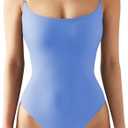 SUUKSESS Women Sexy Square Neck Thong Bodysuit Backless Cami Bodysuit Top , Size Medium