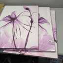 Canvas Wall Art Home Decor - Purple Flowers Painting Wood Inside Framed 3 Panel for Living Room - Ready to Hang (16''x24''x3panel)