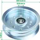 2 Pack GY20629 Idler Pulley Replaces GY20110 AUC17621 GY22082 756-05034A 756-05034 for D110 D130 D140 D150 D155 D170 E140 E180 L100 L110 L120 L130 LA105 LA115 LA130 LA145 LA150 Z225 Tractors