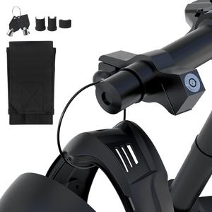 Helmet & Motorcycle Lock Combo - Brake Lock Anti-Theft for Mopeds, Motorbikes, ATVs, Dirt Bikes & Street Bikes (Black)