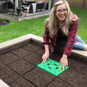 Seeding Square - Patented Seed and Seedling Spacer Tool for Bigger Harvests, Organized Plants & Fewer Weeds – Color-Coded Gardening Template with Magnetic Dibber, Ruler & Planting Guide
