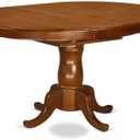 Amazon.com - Furnifact Oval Dining Table  Solid Wood Expandable Round Table for 6 with 18" Butterfly Leaf, Classic Pedestal Base for Kitchen and Dining Spaces - Tables