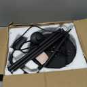 BoostArea Floor Lamp, Industrial Floor Lamp, 63 Inch Standing Lamp, E26 Socket, On/Off Footswitch, Whole Metal, ETL Listed, Modern Small Lamp for Bedroom, Living Room, Minimalist, Vintage, Mid Century (Black)