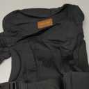 Momcozy Newborn Carrier WeeSnug- Lightweight and Cozy Comfort for 7-25 lbs, Ergonomic Cross-Back Support, Effortless to Put On, Hands-Free Baby Carrier with Lumbar Support, Black