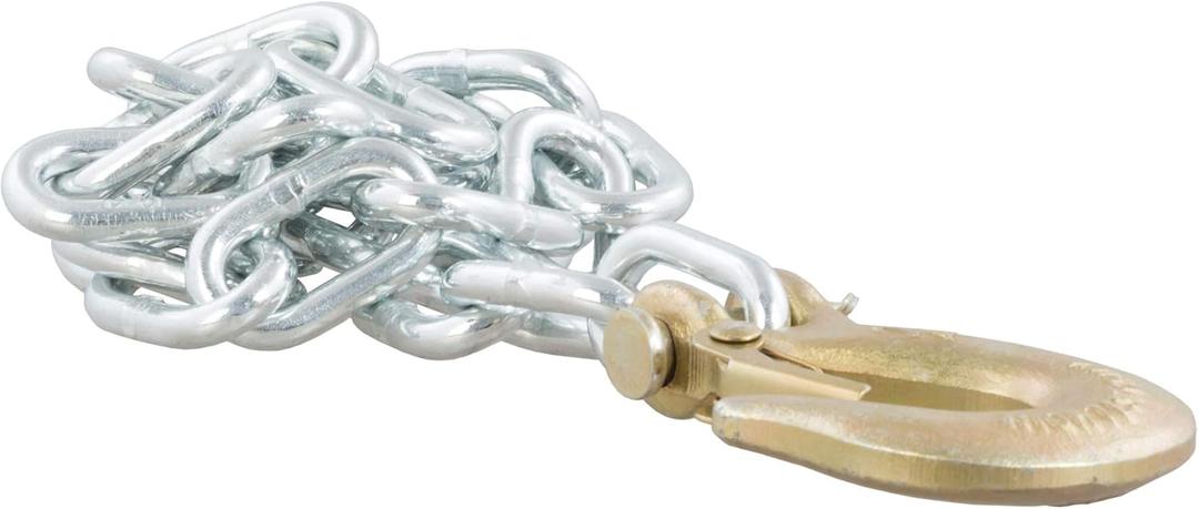 CURT 80302 35-Inch Trailer Safety Chain with 1/4-In Clevis Snap Hook, 7,800 lbs Break Strength