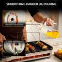 Costop Oil Sprayer for Cooking, 2025 Large Advanced Olive Oil Dispenser Bottle,500ml/17oz Glass Olive Oil Sprayer,2 in 1 Even Spray with Portion Control for Kitchen, Air Fryer, Salad, BBQ - White