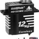 HobbyPark Waterproof 12kg High Torque RC Micro Servo Coreless Motor Metal Gear Digital Servo Aluminum Steering Servo for TRX4M TRX4MT 1/18 Crawler & Shift Servo for TRX4 SCX10 1/10 Airplane 180