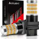 AUXLIGHT 3157 3057 3156 4157 3157K LED Bulbs Amber Yellow, Ultra Bright 60-SMD LED Replacement for Blinker Lights, Turn Signal/Parking or Running Lights, Brake/Tail Lights (Pack of 2)