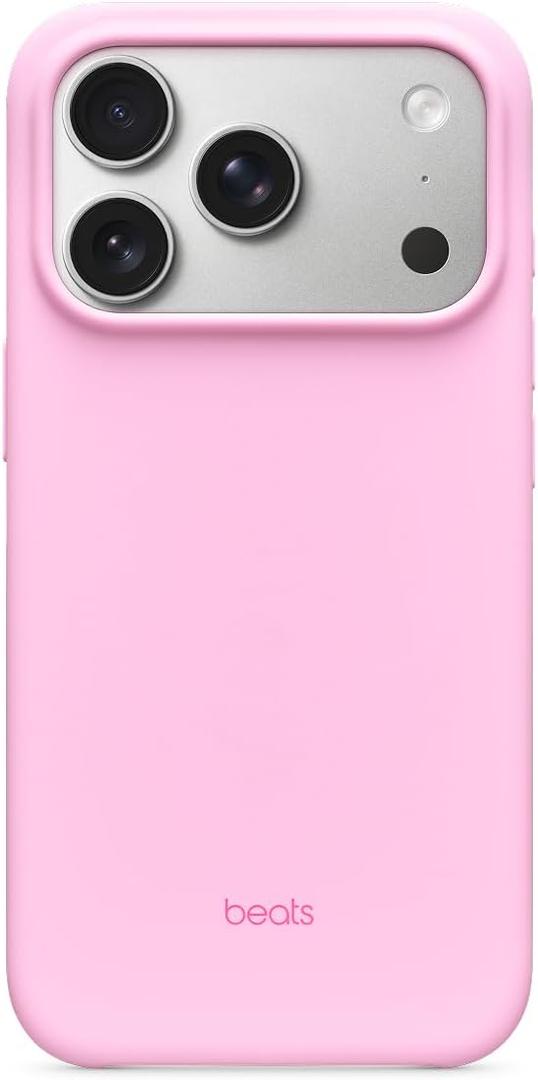 Beats iPhone 17 Pro Case with MagSafe & Camera Control, Matte Finish, Microfiber Lining Pebble Pink