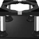Ailahloe Adjustable Mini Fridge Stand for 17-27 Inch Appliance Washing Machine Stand Base with 4 Strong Feet Heavy Duty Washer and Dryer Pedestals Stand (Black, 12.2" to 13.4" Height)